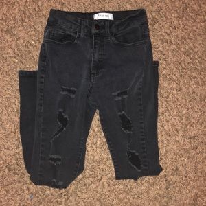 Black high rise jeans